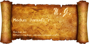 Medus Január névjegykártya